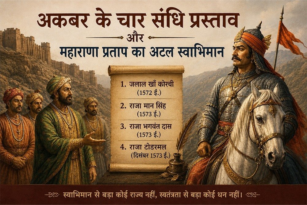 अकबर के चार संधि प्रस्ताव और महाराणा प्रताप का अडिग स्वाभिमान